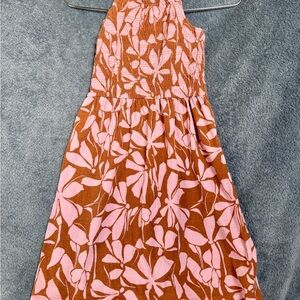 Carter's Pink and Brown Floral Dress